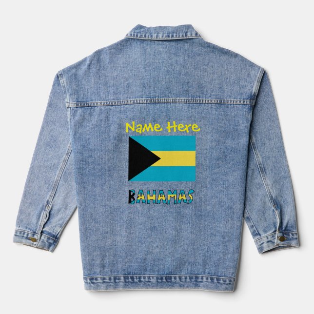 Bahamas et Drapeau bahaméen Personnalisation jaune (Verso)