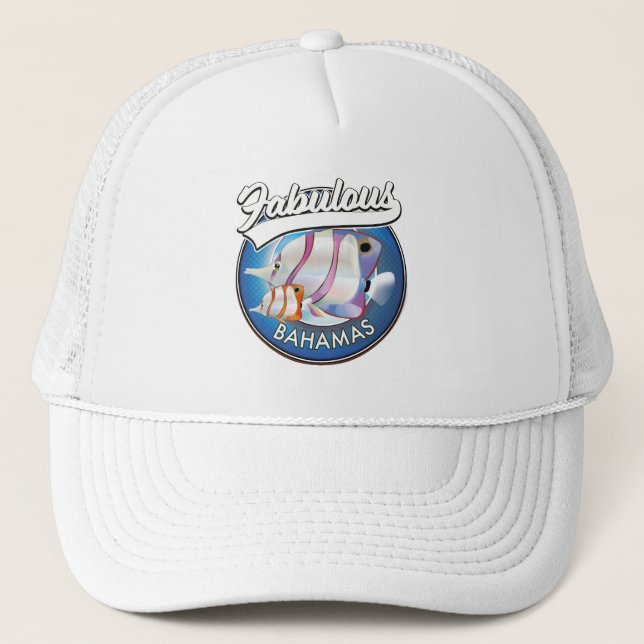 Bahamas fabelhaftes Logo Truckerkappe (Vorderseite)