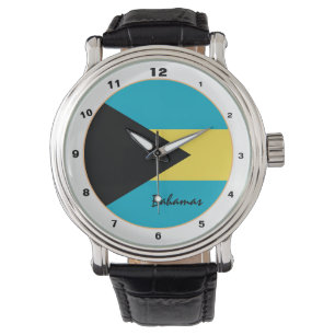 Bahamas Flag & Bahamas trendige Mode /Design Armbanduhr