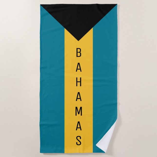 Bahamas Flag Beach Handtuch (Vorderseite)