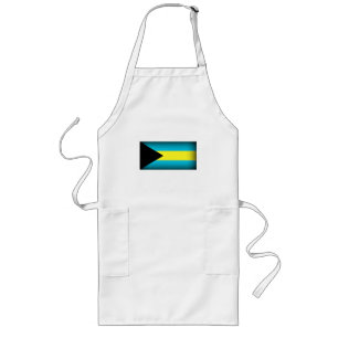 Bahamas Flag Dark Edge Lange Schürze