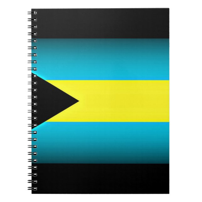Bahamas Flag Dark Edge Notizblock (Vorderseite)