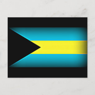 Bahamas Flag Dark Edge Postkarte