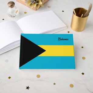 Bahamas-Flag für benutzerdefinierten Text Gästebuch