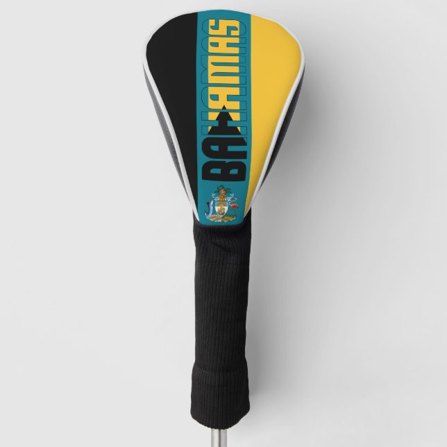 Bahamas Flag Gorgeous Patriotic Golf Headcover (Vorderseite)