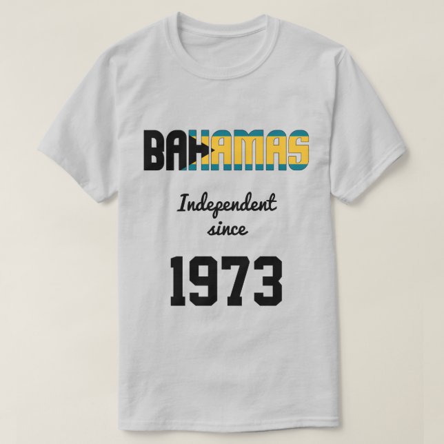 Bahamas Flag Independence Celebration T-Shirt (Design vorne)