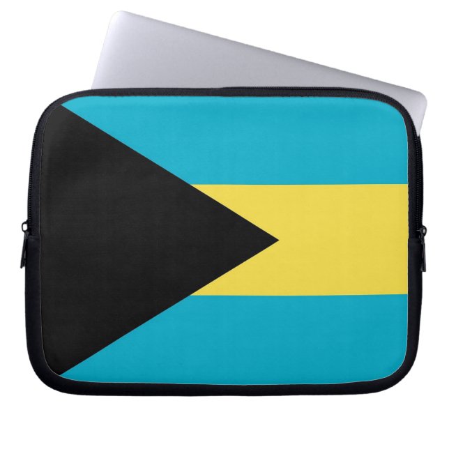 Bahamas Flag Laptop Sleeve (Vorderseite)