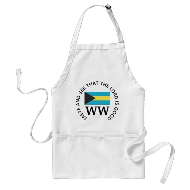 BAHAMAS Flag MONOGRAM Customized Scripture Schürze (Vorne)