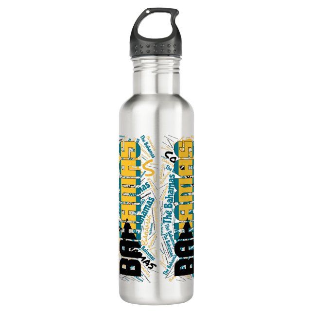 Bahamas Flag Patriotic Edelstahlflasche (Vorderseite)