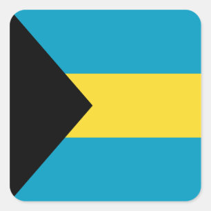 Bahamas-Flag-Sticker Quadratischer Aufkleber