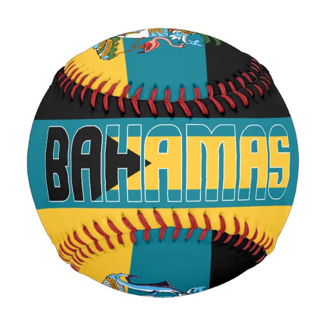 Bahamas Flag und Wappen Patriotisch Baseball (Vorderseite)