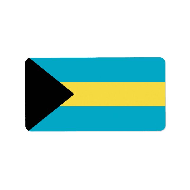 Bahamas-Flagge Adressaufkleber (Vorne)