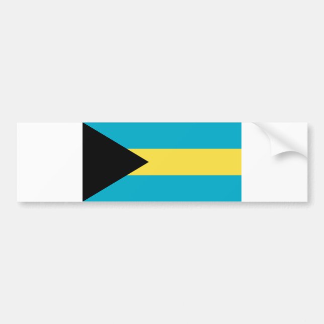 Bahamas-Flagge Autoaufkleber (Vorne)