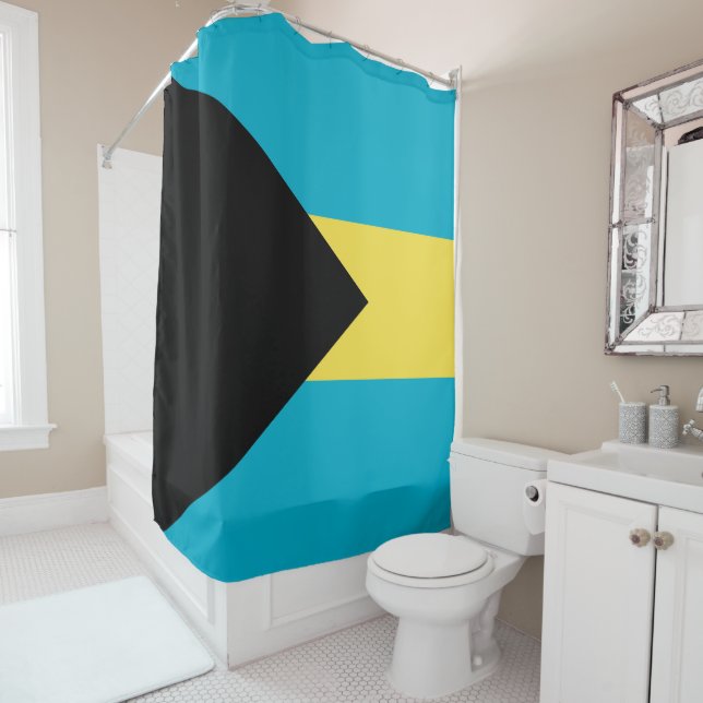 Bahamas-Flagge Duschvorhang (Beispiel)