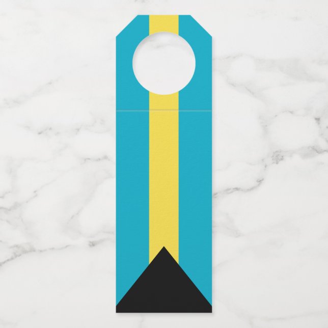 Bahamas-Flagge Flaschenanhänger (Vorderseite)