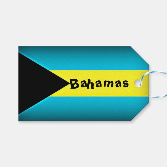 Bahamas-Flagge Geschenkanhänger (Vorderseite (Horizontal))