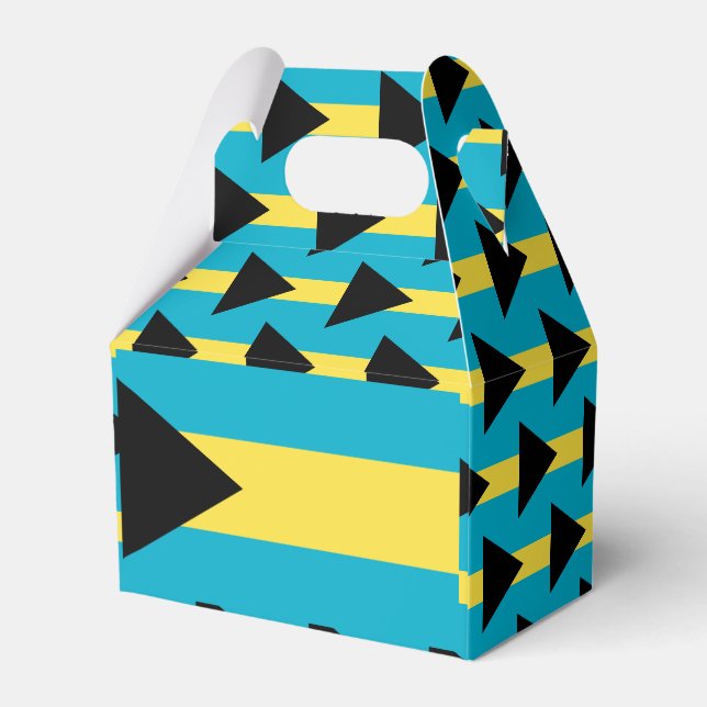 Bahamas-Flagge Geschenkschachtel (Rückseite)