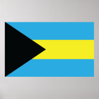 Bahamas-Flagge in Schwarz, Gold und Aquamarine
