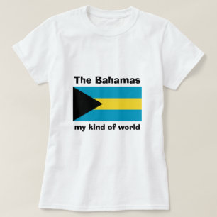 Bahamas-Flagge + Karte + Text-T-Shirt T-Shirt
