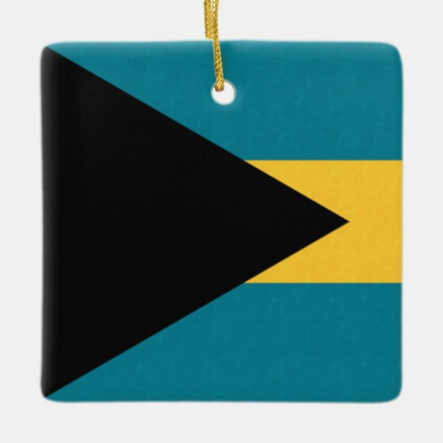 Bahamas-Flagge Keramikornament (Vorderseite)