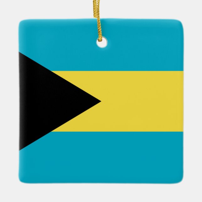 Bahamas-Flagge Keramikornament (Vorderseite)