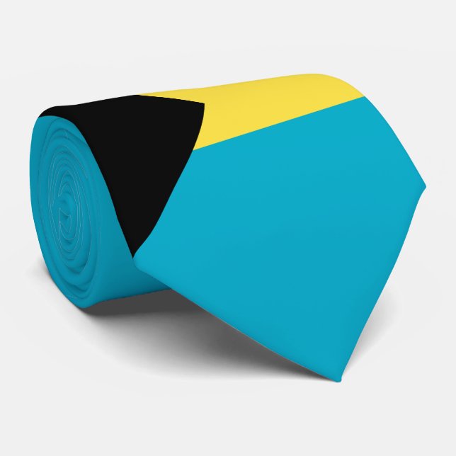 Bahamas-Flagge Krawatte (Gerollt)