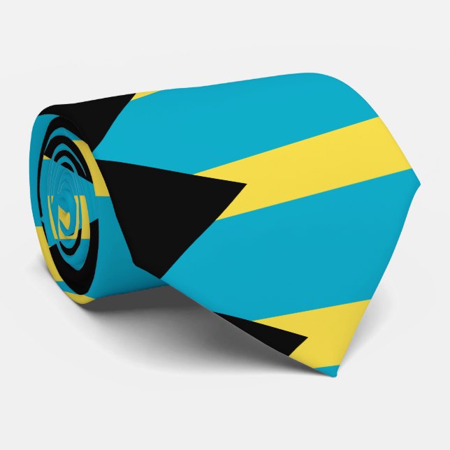 Bahamas-Flagge Krawatte (Gerollt)