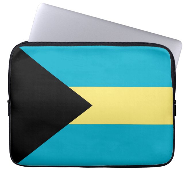 Bahamas-Flagge Laptopschutzhülle (Vorderseite)
