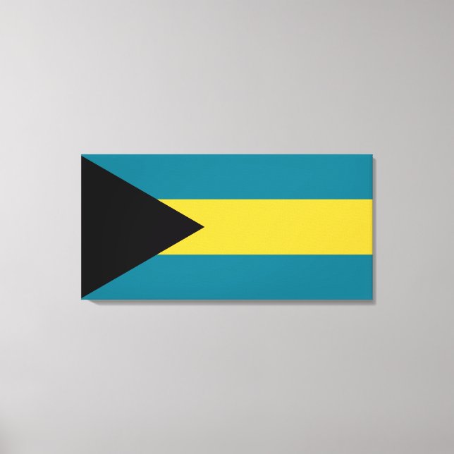 Bahamas-Flagge Leinwanddruck (Vorderseite)