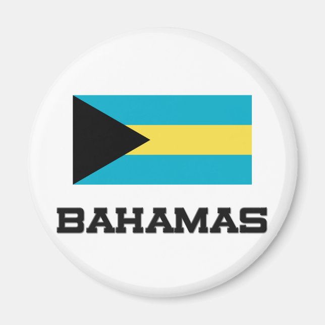 Bahamas-Flagge Magnet (Vorne)