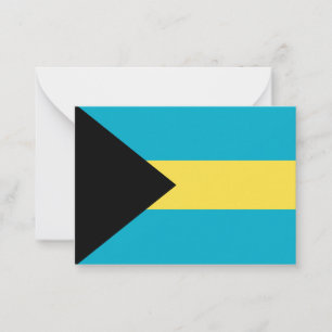 Bahamas-Flagge Mitteilungskarte