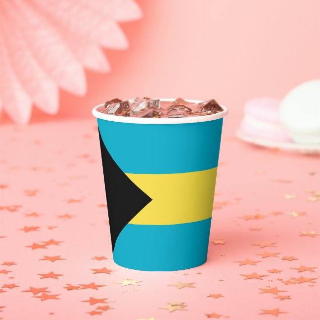 Bahamas-Flagge Pappbecher (Insitu)