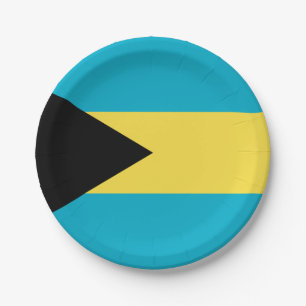 Bahamas-Flagge Pappteller