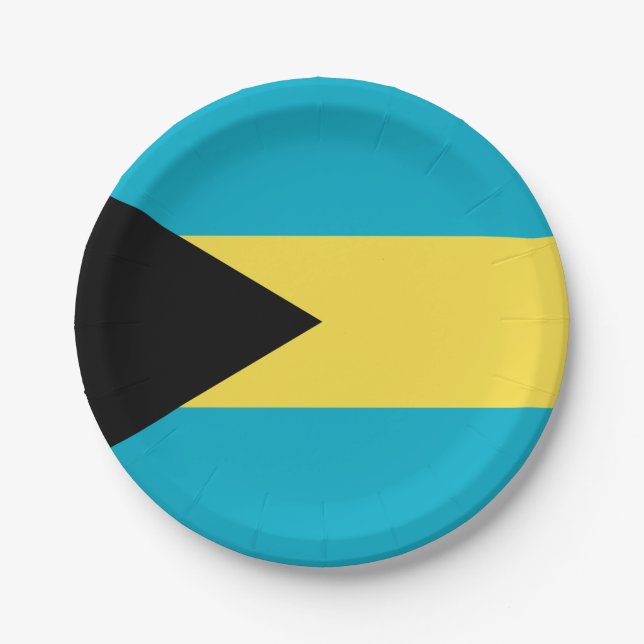 Bahamas-Flagge Pappteller (Vorderseite)