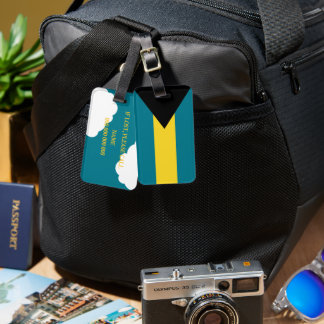 Bahamas-Flagge Patriotischer Urlaub Gepäckanhänger