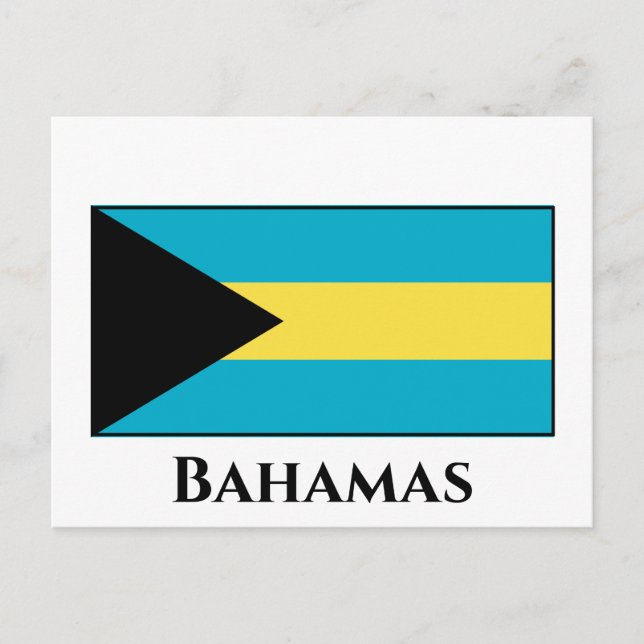 Bahamas-Flagge Postkarte (Vorderseite)