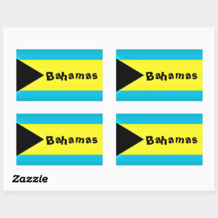 Bahamas-Flagge Rechteckiger Aufkleber