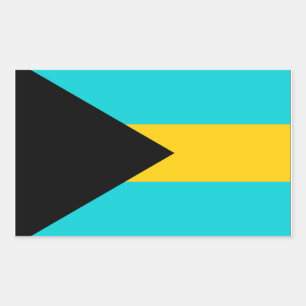 Bahamas-Flagge Rechteckiger Aufkleber