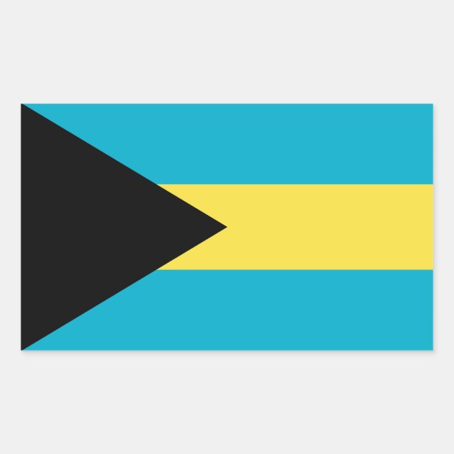 Bahamas-Flagge Rechteckiger Aufkleber (Vorderseite)