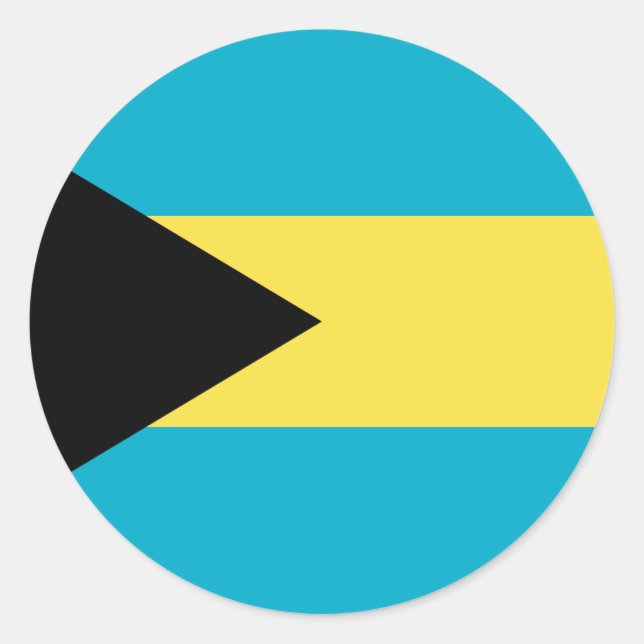 Bahamas-Flagge Runder Aufkleber (Vorderseite)