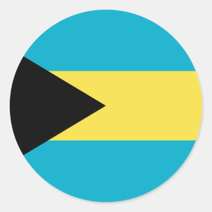 Bahamas-Flagge Runder Aufkleber