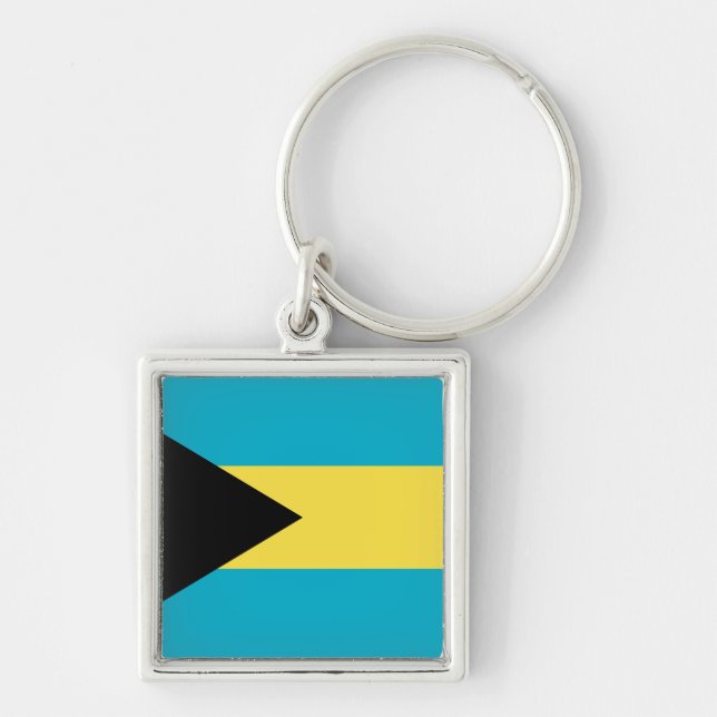 Bahamas-Flagge Schlüsselanhänger (Vorne)