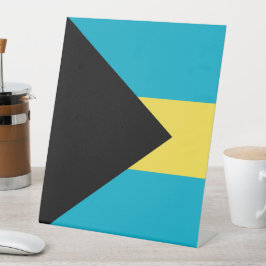 Bahamas-Flagge Sockelschild