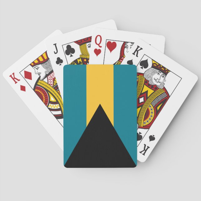 Bahamas-Flagge Spielkarten (Rückseite)