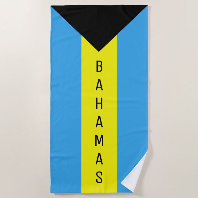 Bahamas-Flagge Strandtuch (Vorderseite)
