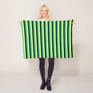 bahamas flagge streifen land muster blau gelb b fleecedecke