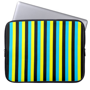 bahamas flagge streifen land muster blau gelb b laptopschutzhülle
