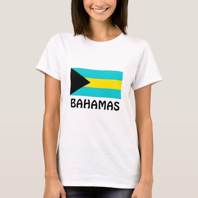 Bahamas-Flagge T-Shirt (Vorderseite)