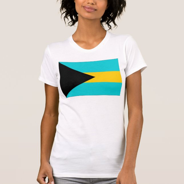 Bahamas-Flagge T-Shirt (Vorderseite)
