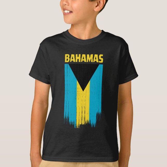 Bahamas-Flagge T-Shirt (Vorderseite)